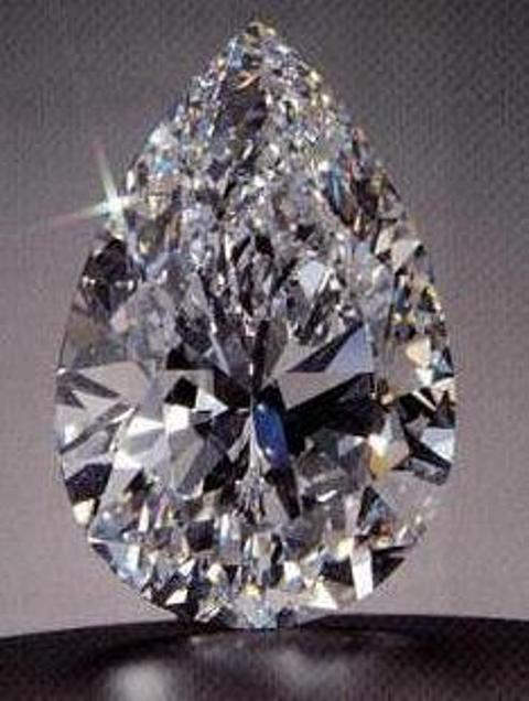 100.1-carat, D-color, pear-shaped, internally flawless, Star of the Season diamond