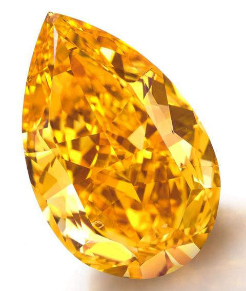 !4.82-carat fancy vivid orange pear-shaped diamond -World's largest fancy vivid orange diamond 