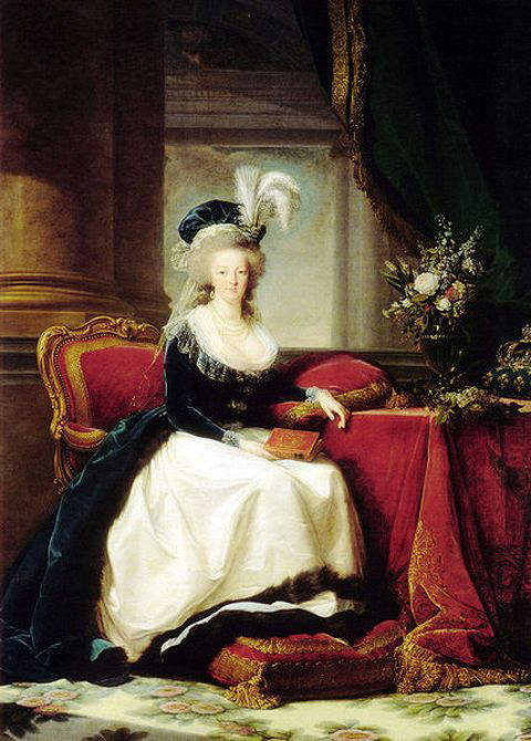 1788-Portrait of Marie Antoinette also by Elisabeth Brun 