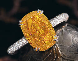4.19-carat fancy vivid orange diamond that sold for $2.95 million 