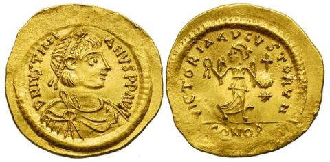 Tremissis of Emperor Justinian I