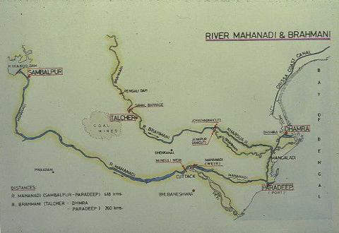 The rivers Mahanadi and Brahani 