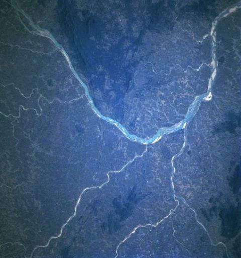 Mahanadi River as seen from space 