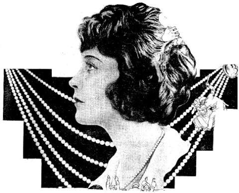 Photograph of Anna Thomson Dodge 5-strand pearl necklace that appeared in the Lima News in 1922.