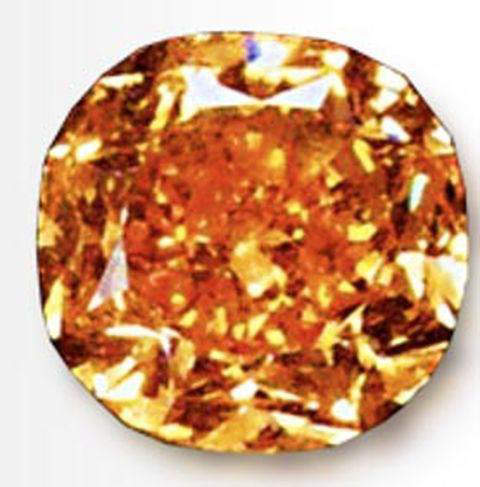 5.54-carat, cushion-cut, fancy vivid orange Pumpkin diamond
