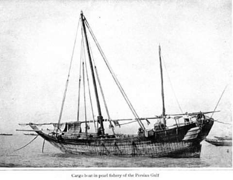 A Pearl fishing boat at the Persian Gulf