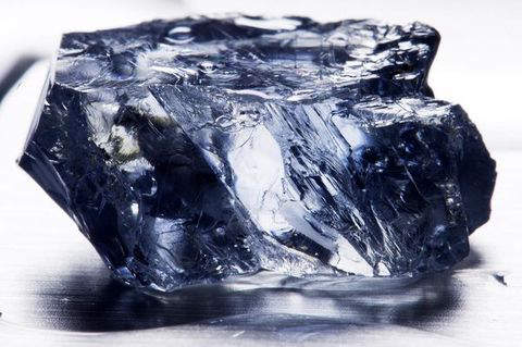 Another view of the 25.5-carat rough blue diamond discovered in the Premier/Cullinan Diamond Mine in April 2013 