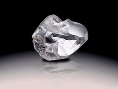 Another view of the Light of Letseng rough diamond 