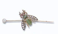 Victorian Diamond and Gem-set Bee Brooch 