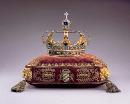 Bavarian King's Crown with the Wittelsbach Diamond mounted on the top