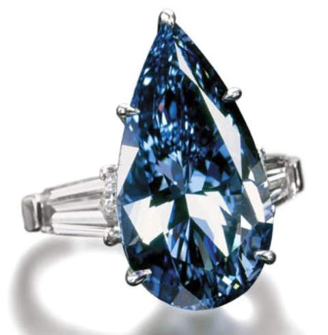 Blue Magic diamond set in an 18-carat white gold ring