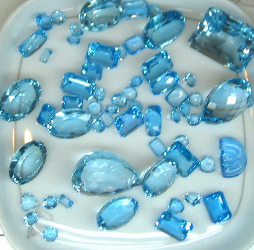 Irradiated Blue Topaz Gemstones