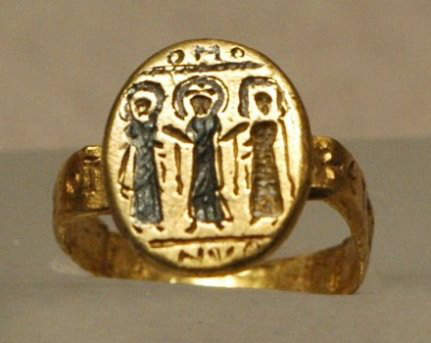 Gold Byzantine wedding ring-7th Century A.D