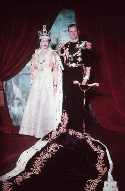 Coronation portrait of Queen Elizabeth II and Prince Philip, Duke of Edinburgh taken by unknown Canadian photographer of the National Film Board of Canada in June 1953