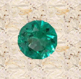 Faceted emerald