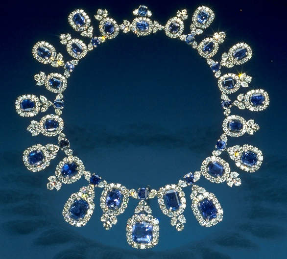 Hall Sapphire and Diamond Necklace