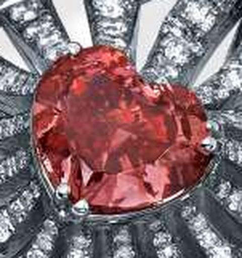 1.73-carat, fancy vivid pink, heart-shaped Lady Leilani Diamond 