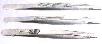 Some tweezers used in the gem industry 