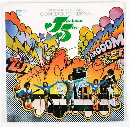 Lot No:316 Copy of Motown Records signed LP album produced to coincide with the Jackson 5's September 1971 "Goin Back to Indiana" 