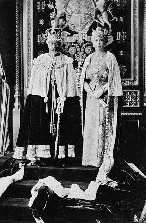 King George V and Queen Mary during a formal occasion 