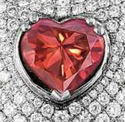 1.71-carat, fancy vivid red, heart-shaped Lady Mandara Diamond 