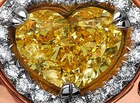 2.26-carat, fancy vivid yellow, heart-shaped Lady Zahira Diamond