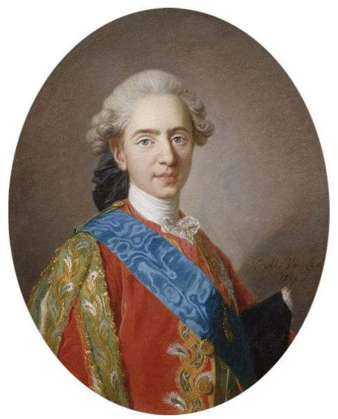 Louis Auguste- Dauphin of France. Portrait by Louis-Michel Van Loo (1769).