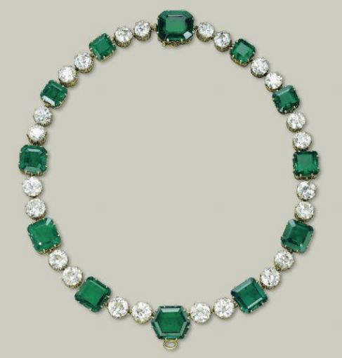 Magnificent Emerald and Diamond Necklace designed by Cartier