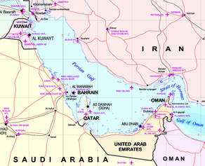 Map of Persian Gulf