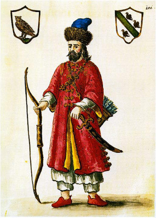 Marco Polo wearing a Tartar outfit 
