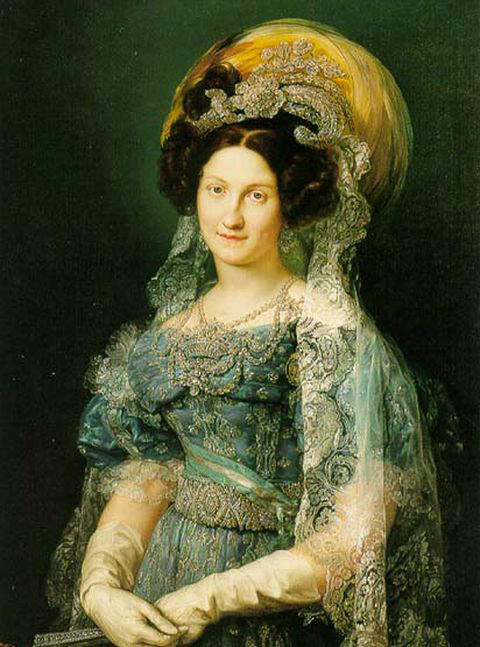 Maria Christina of the Two Sicilies - Fourth wife and Queen consort of Ferdinand VII, king of Spain in 1808 and again from 1813 to 1833 