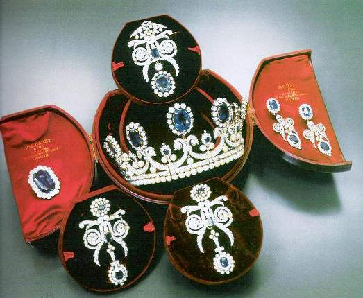 Queen Marie Amelie Sapphire, Diamond and Pearl Parure