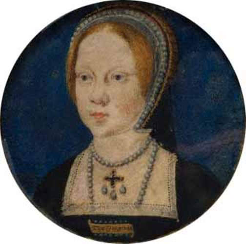 Miniature portrait of Mary Tudor (Mary 1) at the time of her engagement to Charles V