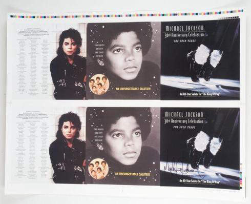 Lot No. 330: Michael Jackson signed tribute program proof