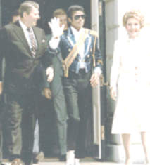 Michael Jackson at the White House with President Ronald Reagan and First Lady Nancy Reagn