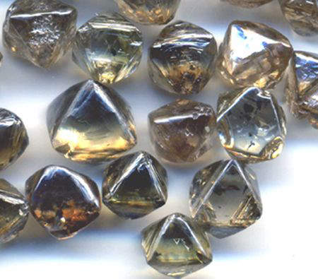 Natural Octahedral Rough Diamonds 