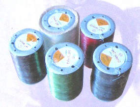 Threads for making colored stone jewelry 