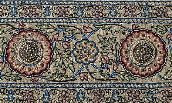 The Pearl Carpet of Baroda- peripheral rosettes. 