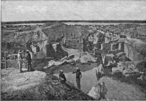 Photograph of Dutoitspan mine taken in 1874 