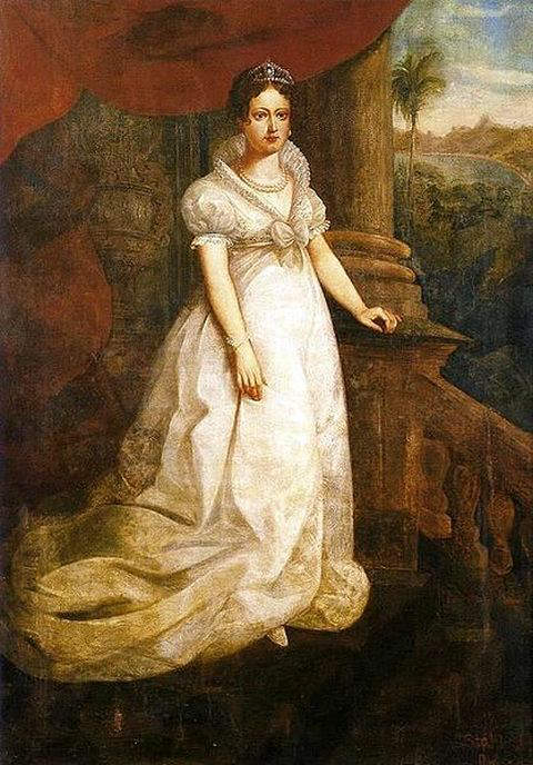 Portrait of Maria Leopoldina - Wife of Pedro I and Empress consort of Brazil 