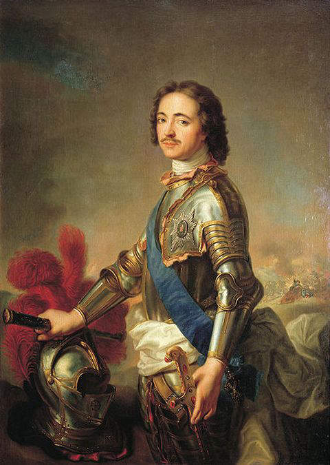 Portrait of Peter the Great by artist Jean-Marc Nattier executed around 1710 