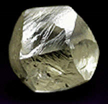 Rare dodecahedral diamond crystal
