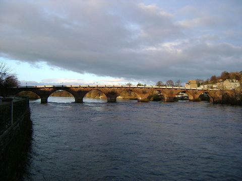 Smeaton's bridge over River Tay at Perth, Scotland, built in 1771 