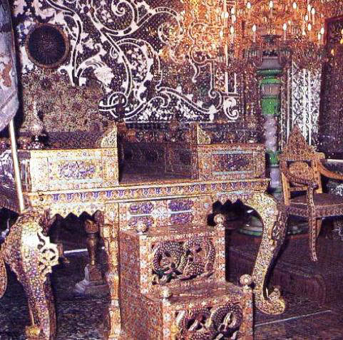 The Sun Throne or Peacock Throne, constructed by Fath Ali Shah