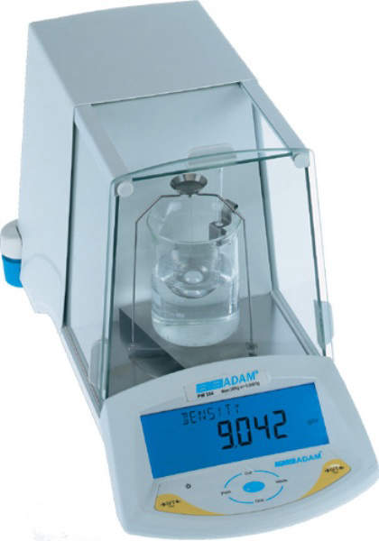 Modern digital weighing scales that can be used to determine the specific gravity and density of gemstones. 