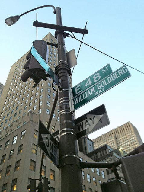 48th Street in Manhattan New York, designated as William Goldberg Way 