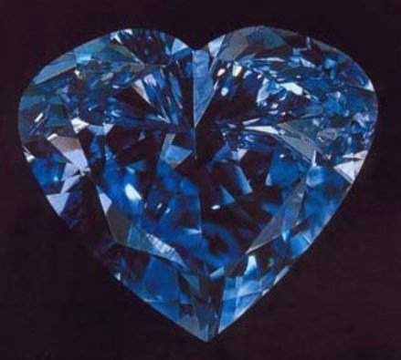 27.64-carat Heart of Eternity diamond, the second largest heart-shaped blue diamond in the world 