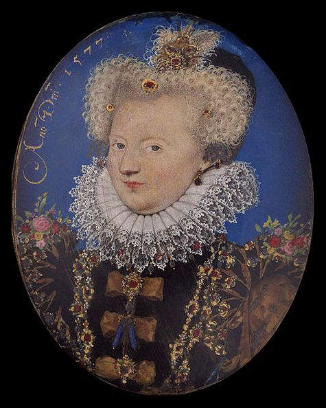 Margaret of Valois from a miniature by Nicholas Hilliard