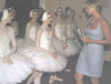 Diana Princess of Wales with the Swan Lake Ballerinas