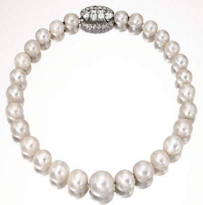 Duchess of Windsor/ Queen Mary Pearl Necklace,Pearl Pendant and Pearl Ear  Clips